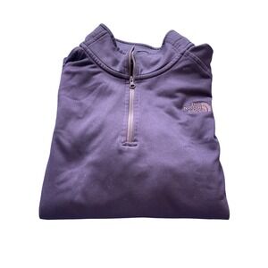 The North Face Womens Purple Quarter Zip Pullover Fleece Large L G